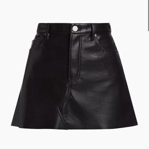 Frame high n tight black leather skirt size 27